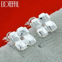 doteffil 925 sterling silver mosaic stud earrings for woman wedding engagement fashion party charm jewelry