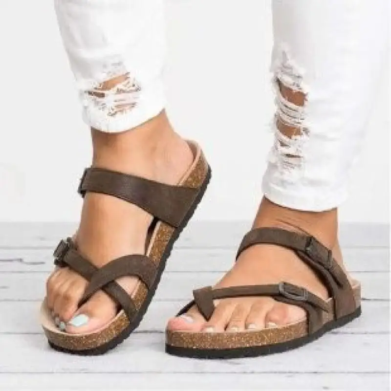 

2022 Women Sandals Platform Belt Buckle Solid Color Roman Ladies Fisherman Sandals Cross Ankle Beach Summer Female Water Shoes