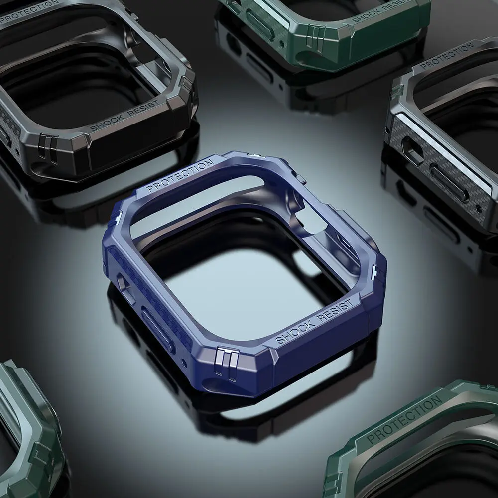 2 Pack Rugged Bumper Case For Apple Watch Series Ultra 49mm 8/7/6/5/SE TPU Cover 45mm 41mm 44mm 40mm