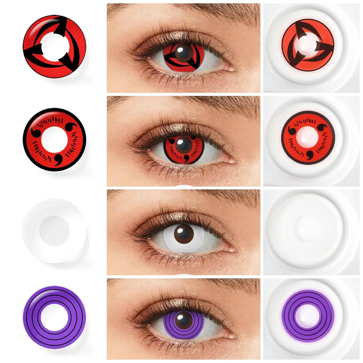 (0 ~-6 0) контактные линзы Шаринган ринотриган с градусом Sasuke Anime косплей диоптриями