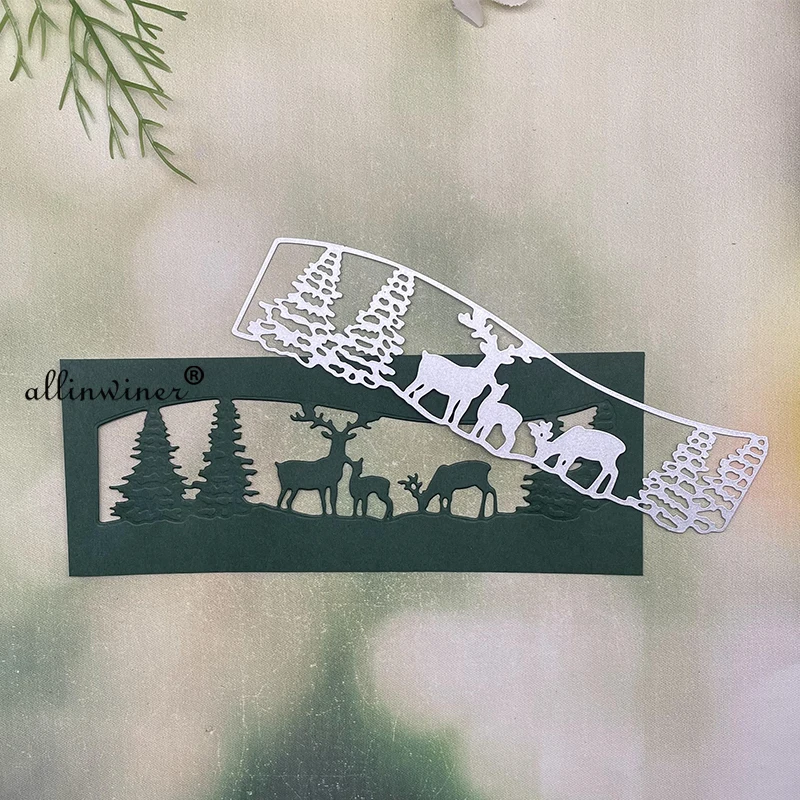

Reindeer family frame Metal Cutting Dies Stencils Die Cut for DIY Scrapbooking Album Paper Card Embossing