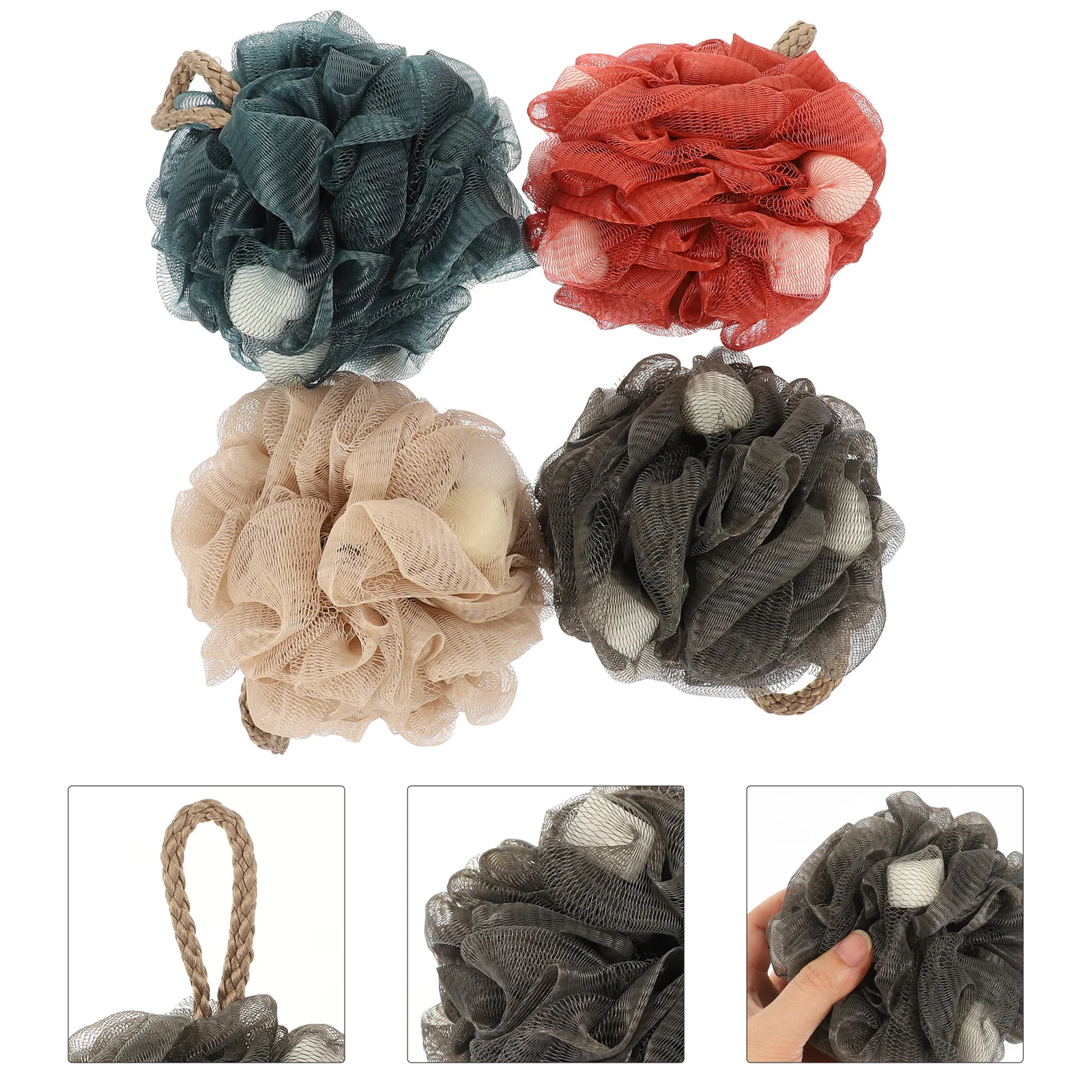 

4Pcs Bathroom Loofah Sponge Cleaning Bath Loofahs Bathroom Shower Loofah Shower Loofah Bath Sponge for Bathroom Home