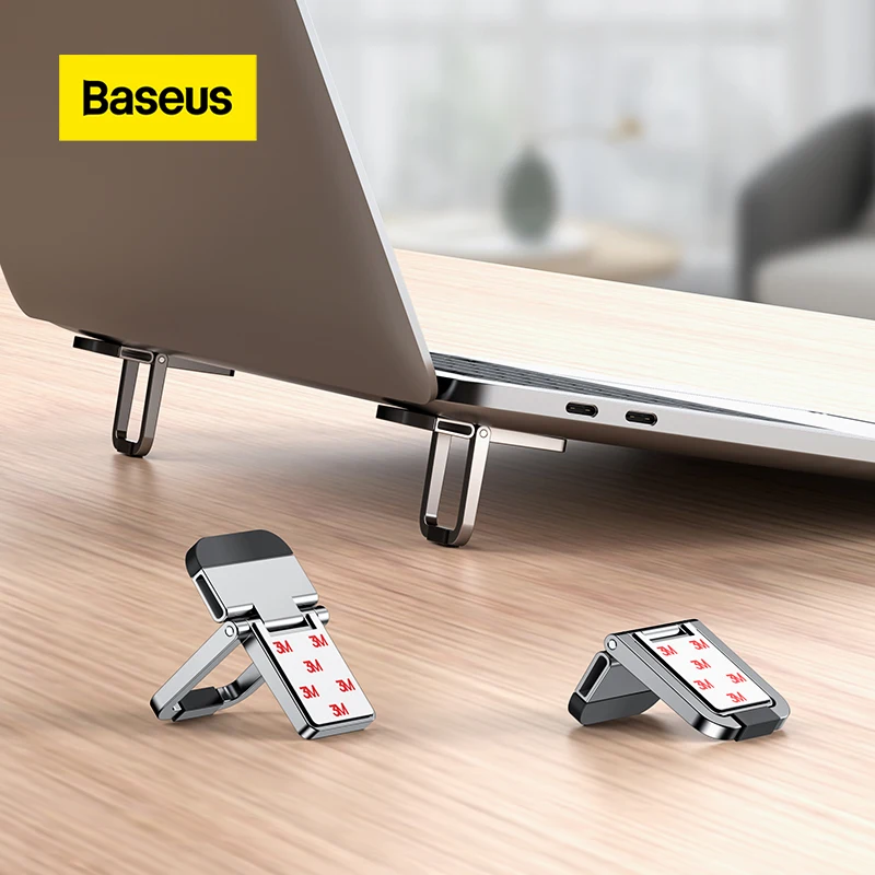 Baseus Foldable Laptop Stand Portable Notebook Support Base Holder Adjustable Riser Cooling Bracket Universal for Laptop Tablet