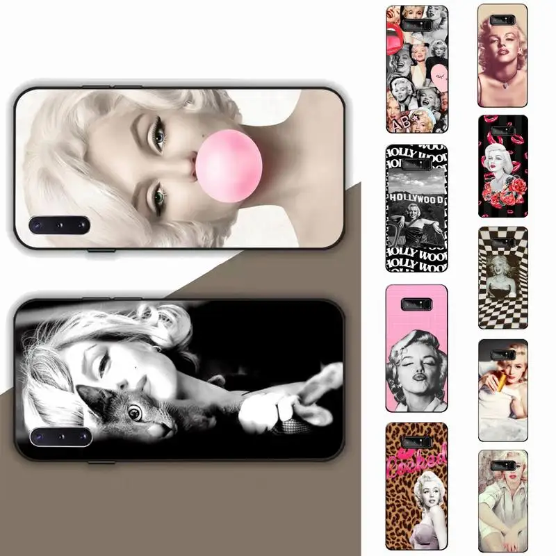 

Marilyn Monroe With a Cat Phone Case for Samsung Note 5 7 8 9 10 20 pro plus lite ultra A21 12 72