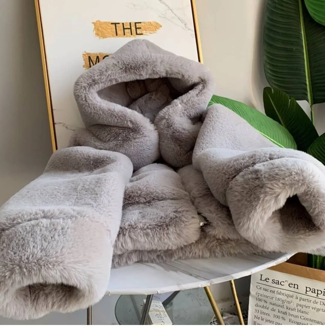 Coats Winter Coat for Women Fur Coat Women Korean Jacket Women Thick Faux Fur Coat Warm Fur Coat Loose Fur Jacket Fur for Women