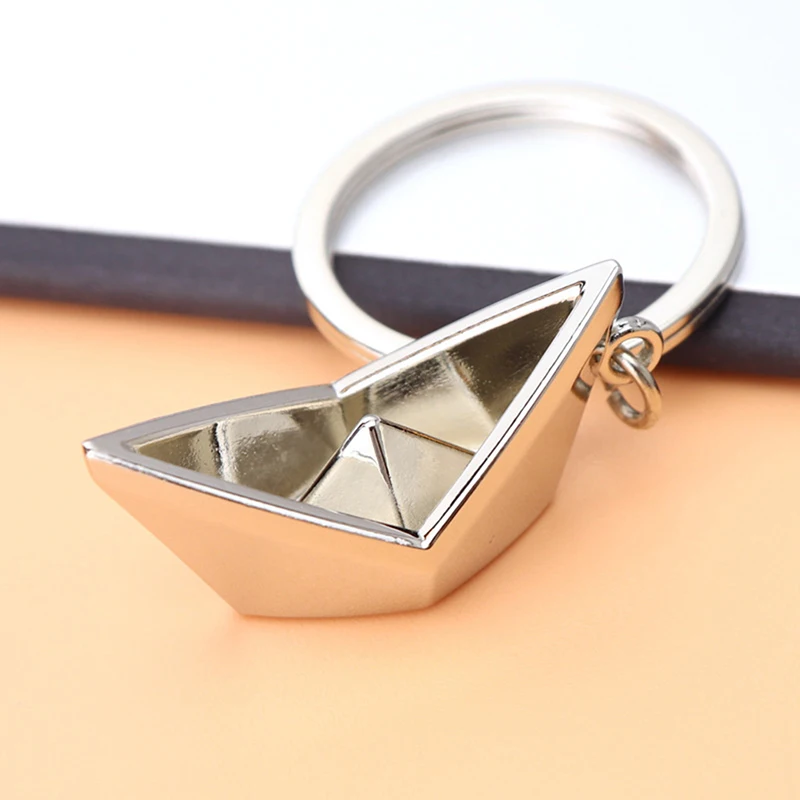 

Men's Sailing Paper Boat Lovely Keychain Metal Alloy Key Rings Lucky Gift Boat Key Chains For Sailor Men Women Charms Pendant
