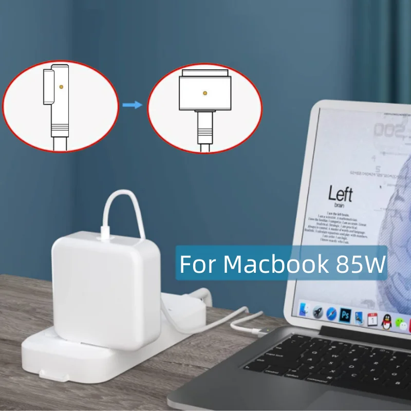 Совместим с зарядным устройством Mac Book Pro, 85 Вт, магнитный источник питания, Т-образный L-образный наконечник, совместим с Mac Book Pro 13 