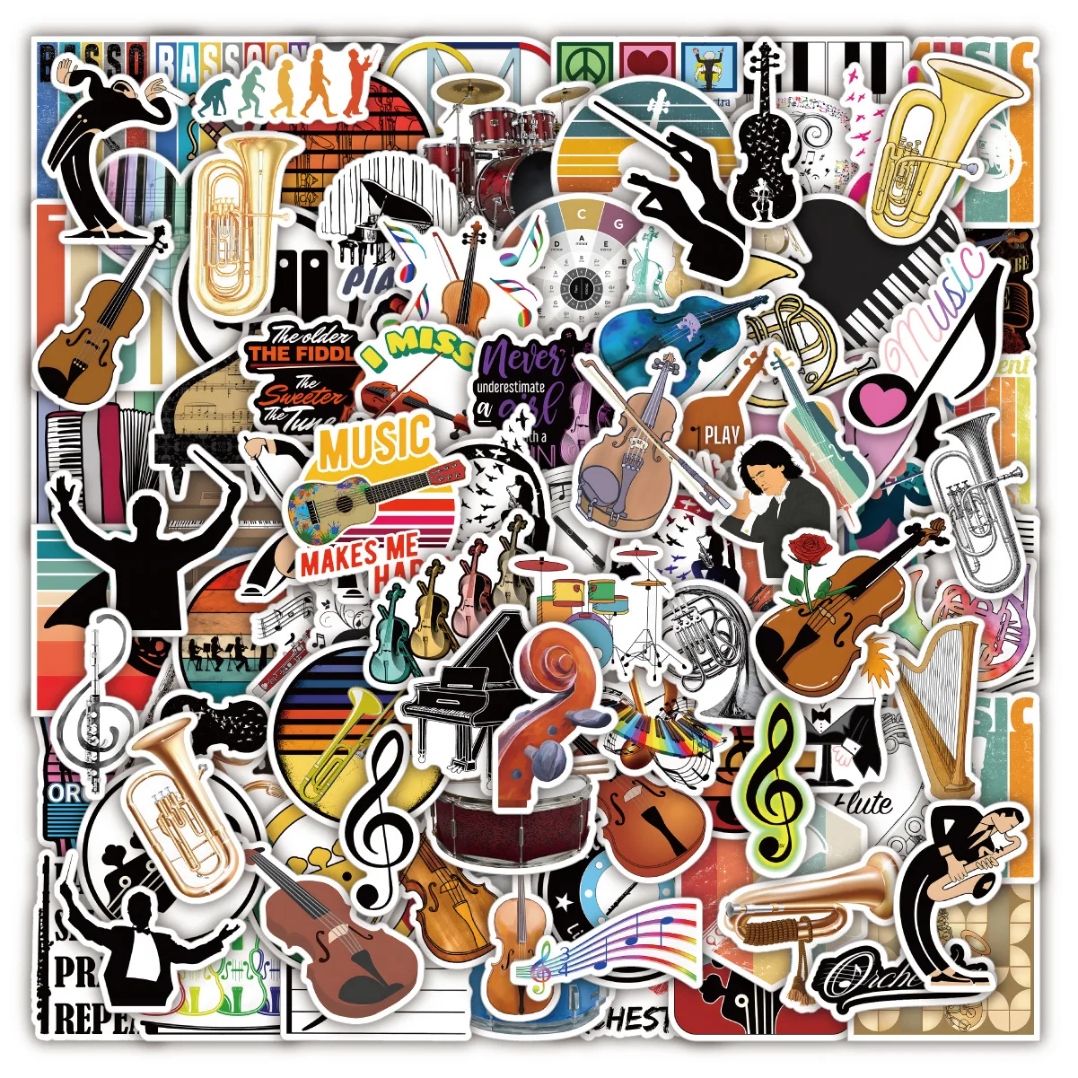10-30-50-100pcs-music-orchestral-singer-cartoon-graffiti-stickers-laptop-kids-toys-skateboard-luggage-waterproof-decal-stickers