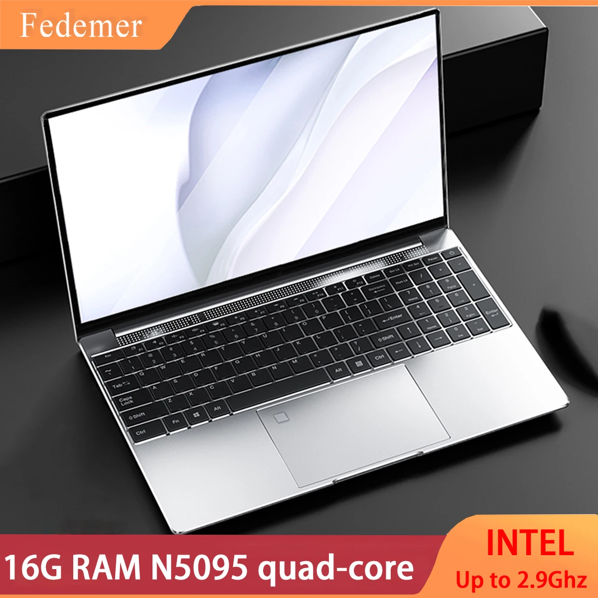 15.6 Inch 16GB DDR4 RAM Student Laptop Intel Quad Core 1TB/512G/256G ROM Cheap Business Netbook for Online Classroom Gaming