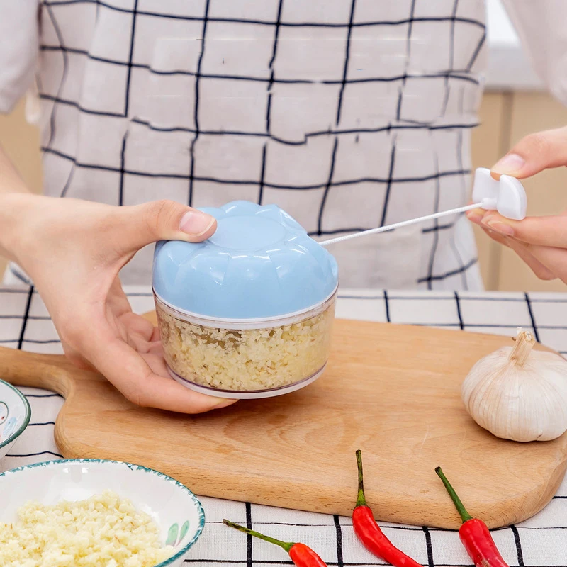 

Home Mini Manual Garlic Crusher Hand Pull Onion Grinder Kitchen Accessories For Labor Saving Garlic Nut Cutter