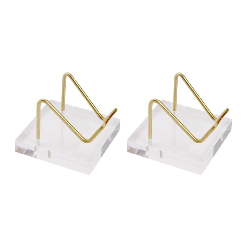 

Uclio 2 PCS Display Stand Acrylic Display Holder Jewelry Display For Rock Mineral Agate Coral Collectibles Shelf
