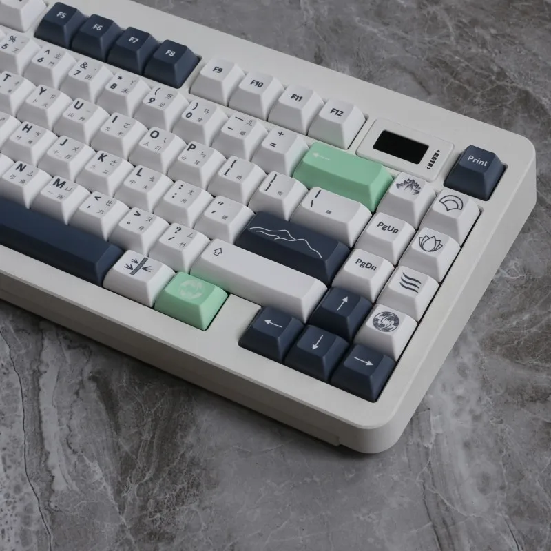 

1 Set Chinese Style Keycap PBT Dye Subbed Keycaps KCA Profile Key Caps For 61 64 68 84 87 96 104 ISO 7U Spacebar Five Strokes