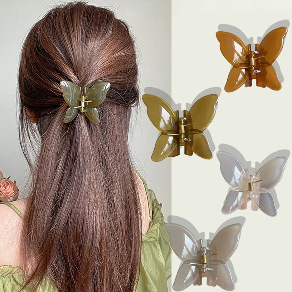 

2022 New Hair Claw Sweet Fairy Butterfly Hairpin Gradient Tie-Dye Colored Styling Tools Barrettes For Women Girls Hair Clip