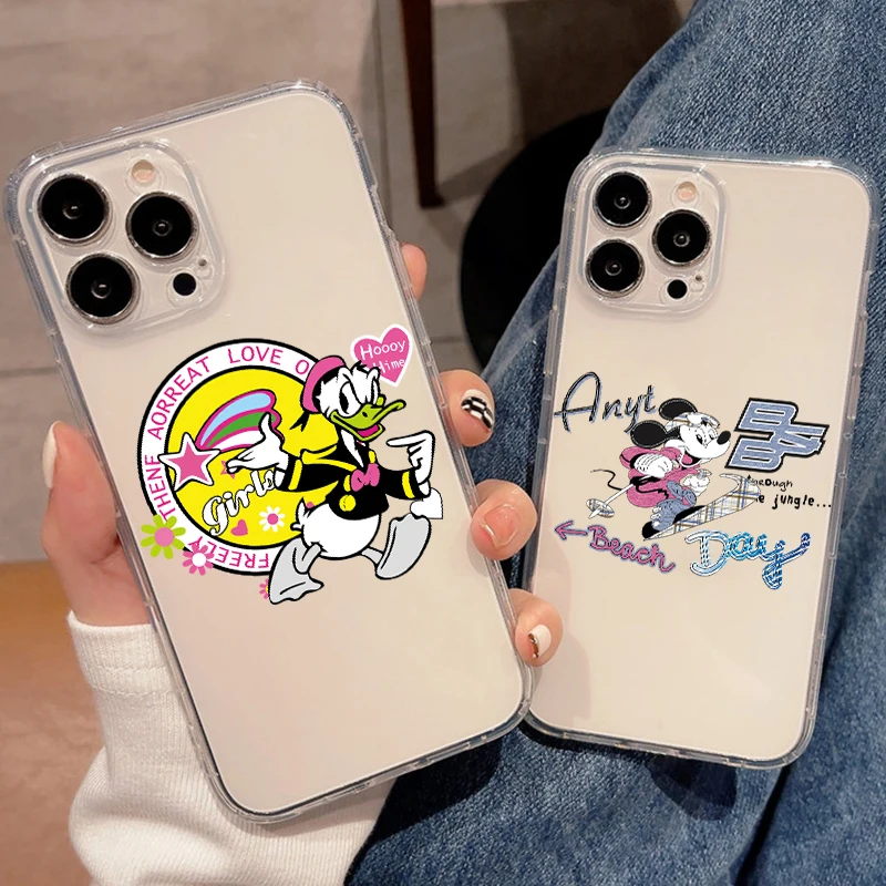 

Original Mickey Mouse For Apple iPhone 11 12 13 Pro Max 12 13 Mini X XR XS Max SE 6 6S 7 8 Plus Clear Phone Case Coque Soft