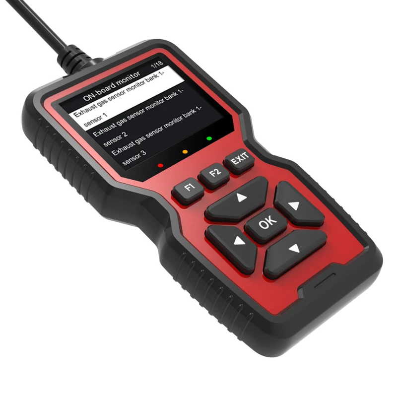 Фото Диагностический сканер V519 OBDII для автомобилей, тестер напряжения, сканер кодов неисправностей двигателя, тестер зарядки, диагностический инструмент №2