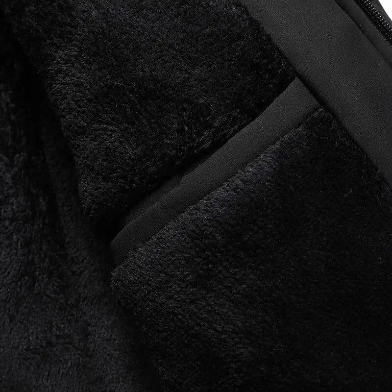 Mens Fur Collar Fleece Thick Parka Coat Autumn Winter New Thick Jackets with Removable Collar Fashion Casual Warm Overcoat Homme