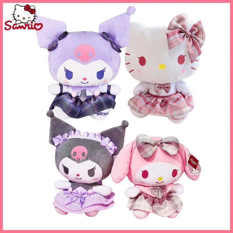 

Новинка 2023 г., оригинальная милая плюшевая игрушка Sanrio из аниме «куроми мимелоди Hellokitty Jk Girl», Мультяшные декоративные куклы, игрушки в подарок