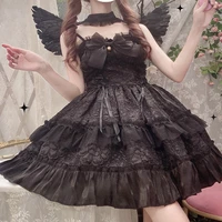 haya lolita fashion dress summer new women dark goth lolita daily lolita soft sister jsk princess suspender dress japan cosplay