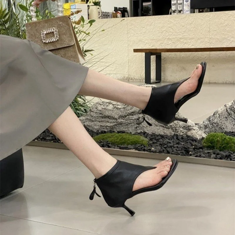 

High Heels Pumps New In Ladies Sandals Boots Designer Fashion Zippers Female Peep Toe Heels Women Flip Flops Shoes Footwear