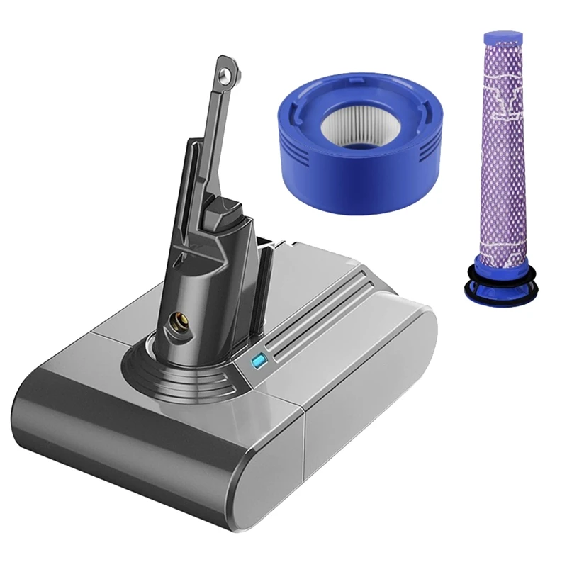 

21.6V V7 Battery Adapter+Front/Rear Filters Replace For Dyson V7 FLUFFY V7 Animal V7 Pro Vacuum Cleaner