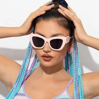 2022 new fashion summer pink cat eye sunglasses women brand designer vintage big sun glasses female show shades oculos de sol