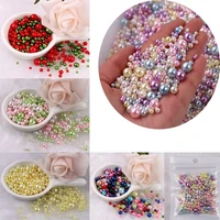 150pcs colorful abs imitation pearls loose spacer round beads with holes mix 3 8mm for diy bracelet necklace jewelry making