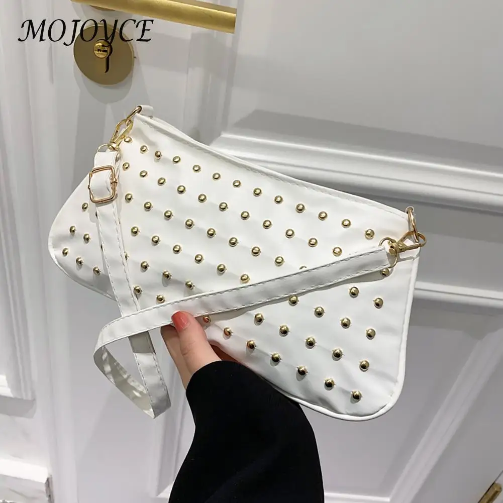 

Women Leather Handbag Fashion Rivet Female Crossbody Bags New Clutch Street Fashion Simple Designer Handbag Luxury Female Bag