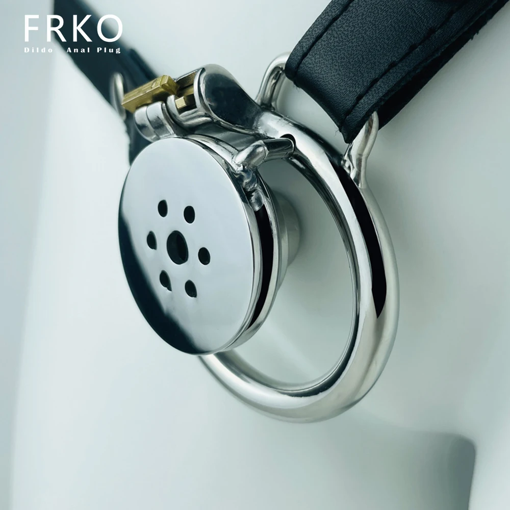 FRKO Металлическая клетка верности Уретральная пробка Пояс Перевернутый замок для