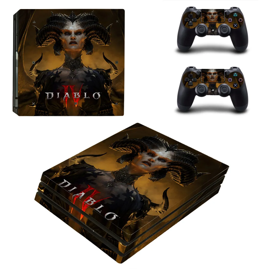 

Diablo 4 Devil Lilith PS4 Pro Skin Sticker Decals Cover For PS4 Pro Console & Controller Skins Vinyl