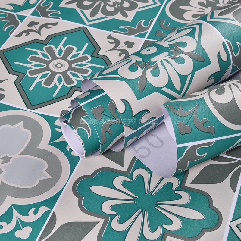 

ПВХ утолщенные водонепроницаемые стикеры обои виниловые самоклеящиеся Стикеры для ванной комнаты Нескользящие износостойкие Стикеры