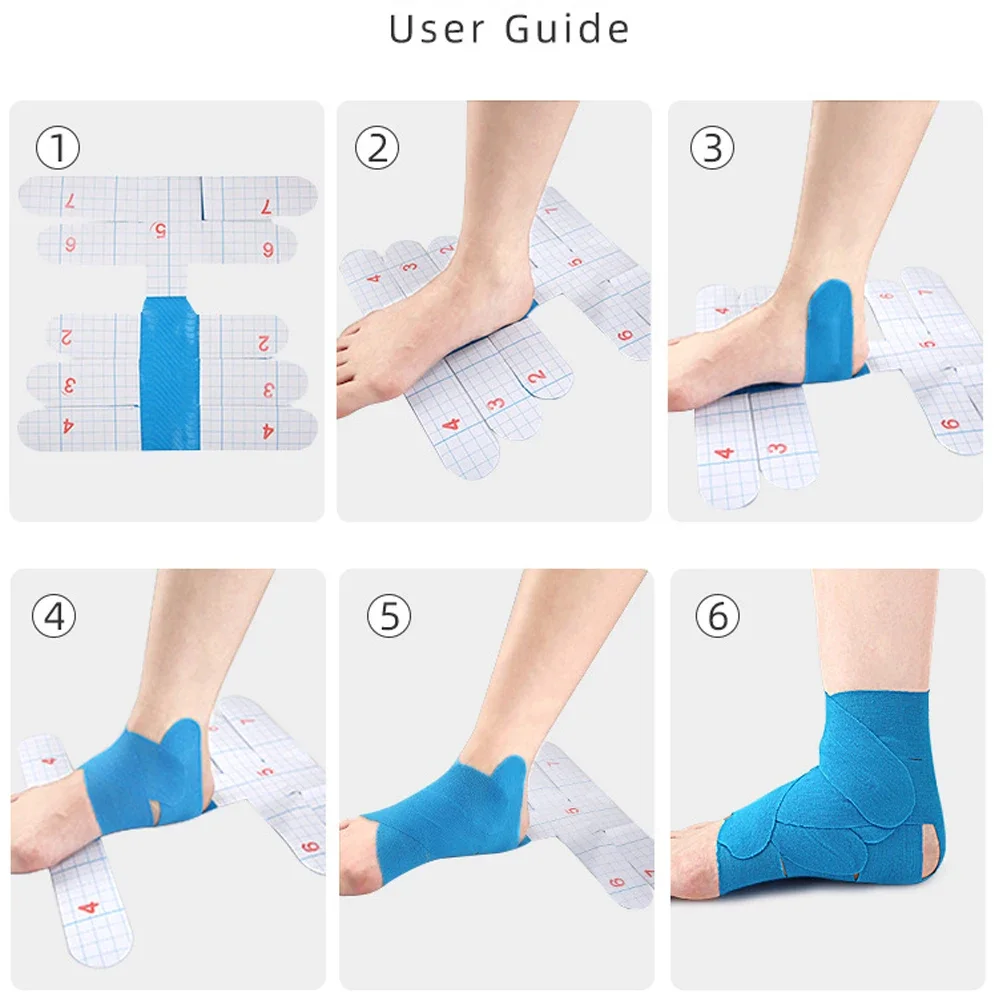 2 шт./компл. предварительно вырезанная кинезиологическая лента -