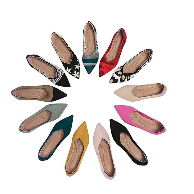 

Туфли женские на плоской подошве, дышащие, без застежки, заостренный носок, лоферы, повседневная обувь-топ, лето