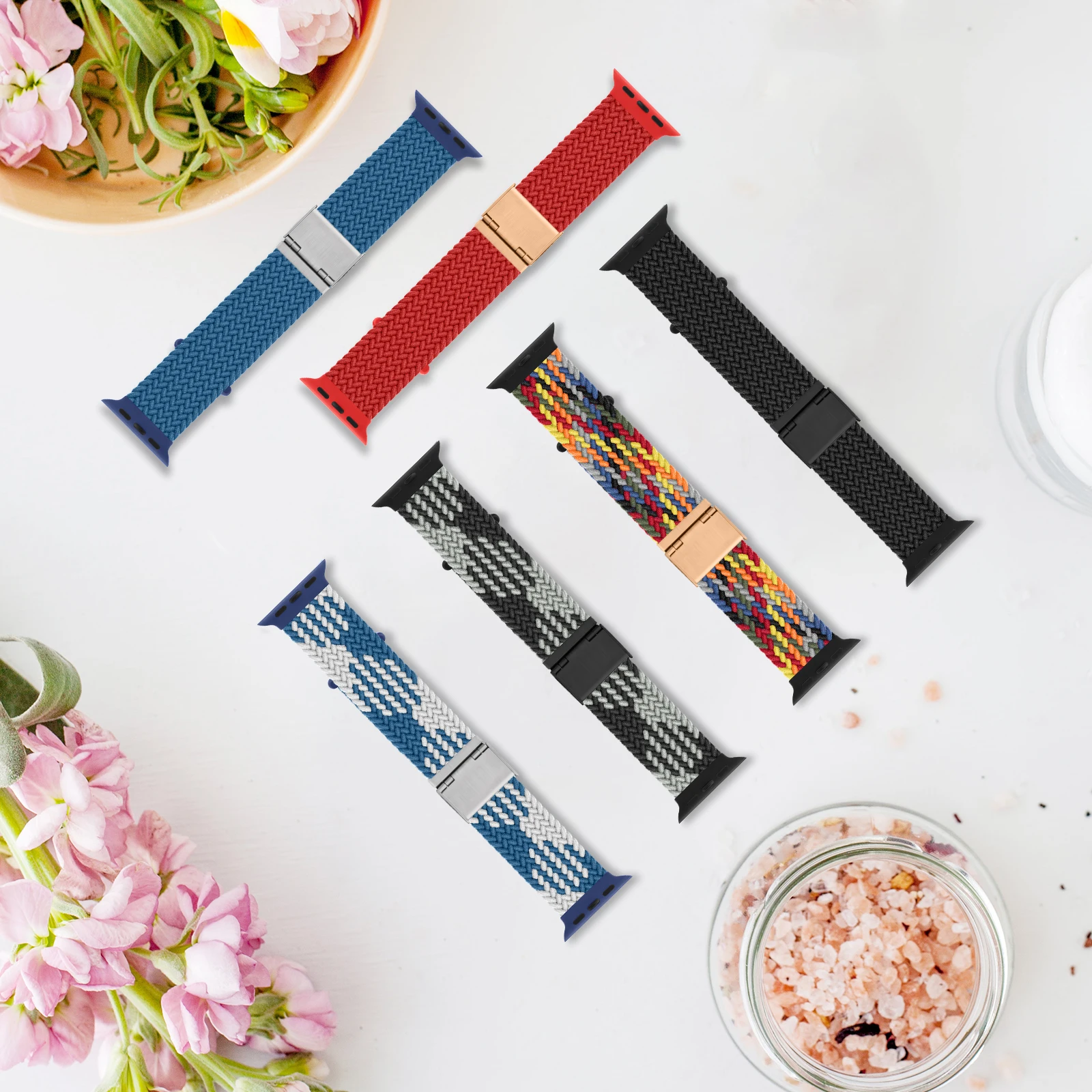 10pcs/lot Braided Strap for Apple Watch Ulta 49mm 8 7 6 SE 5 4 3 Se Bracelet for iWatch 44mm 38mm 42mm 41mm 45mm 40mm Watchband