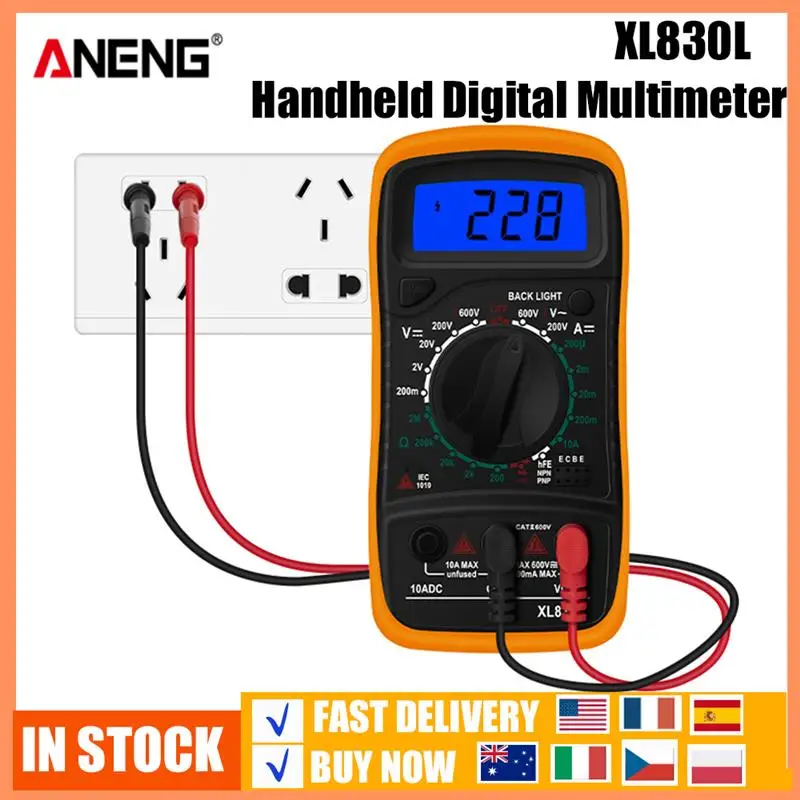 

ANENG XL830L Digital Multimeter Handheld Esr Meter Testers Automotive Electrical Dmm Transistor Peak Tester Capacitance Meter