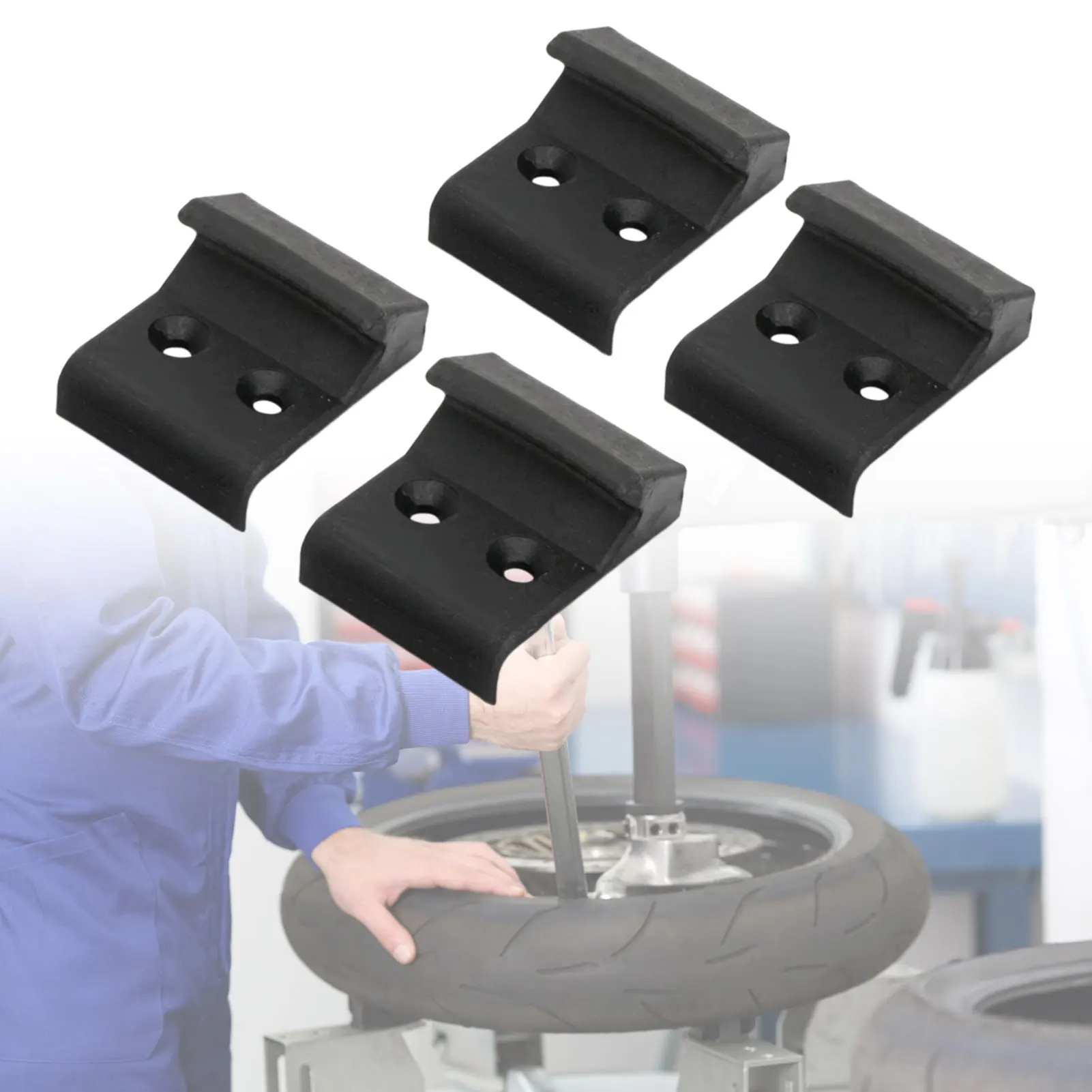 

4Pcs Car Jaw Protectors Motorcycle Tyre Changer Parts High Performance Tire Changer Parts Flexible To Use Clamping Jaw Protector