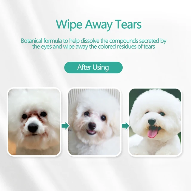 130PCS Dog Cleaning Pet Paper Towels Eye Wet Wipes Tear Stain Remover Soft Non-intivating Cleaning Wipes Grooming Supplies 3