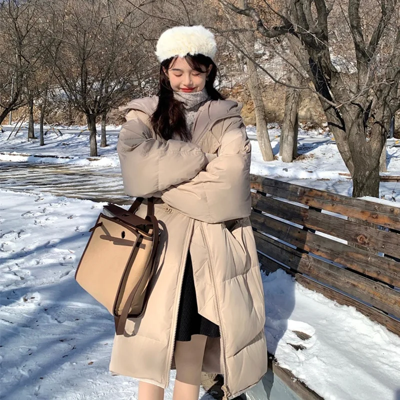 Cotton Coat Womens 2022 Winter New Thick Cotton Jacket Mid-length Korean Loose Cotton Jacket Bread Jacket Women