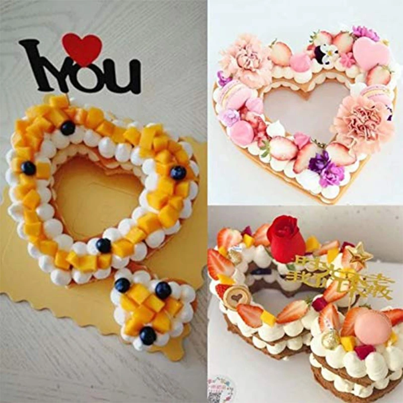 Формы для торта в форме сердца ПЭТ-материал 3D формы выпечки форма на день