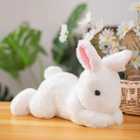 30 50cm realistic furry rabbit plush toy lifelike bunny plushie animal dolls simulation model birthday gift soft sleeping toys