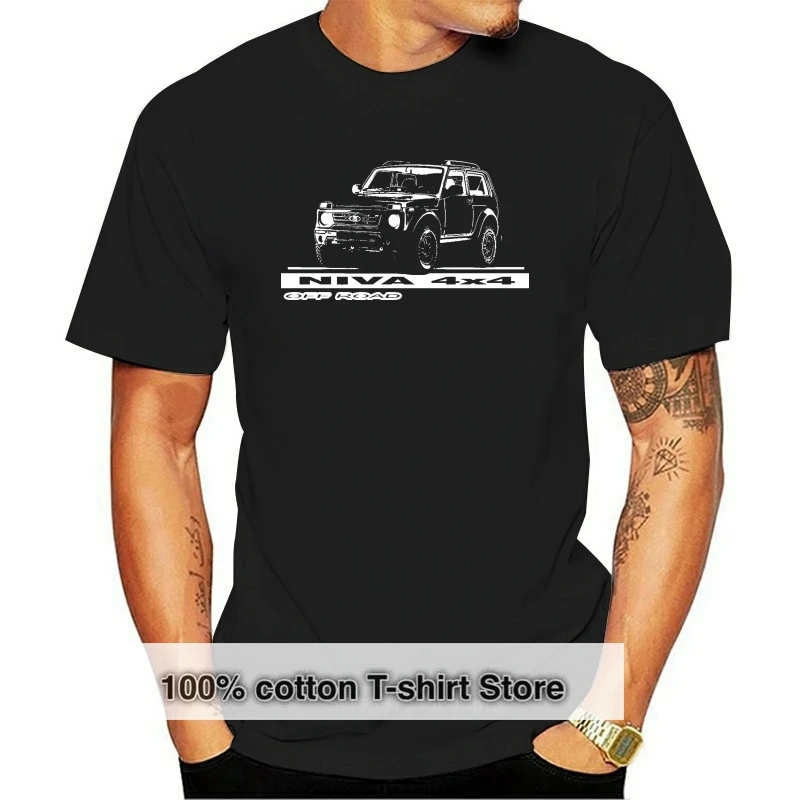 

Lada Niva Off Road 4X4 Russsische Car Suv Suv Car 2019 Newest Men Funny Summer Men Clothing T Shirts