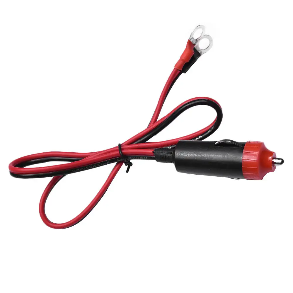 

Car Heavy Duty Male Plug Cigarette Lighter Adapter Power Supply Cord With 50cm Cable Wire Cigarette lighter connection plug line