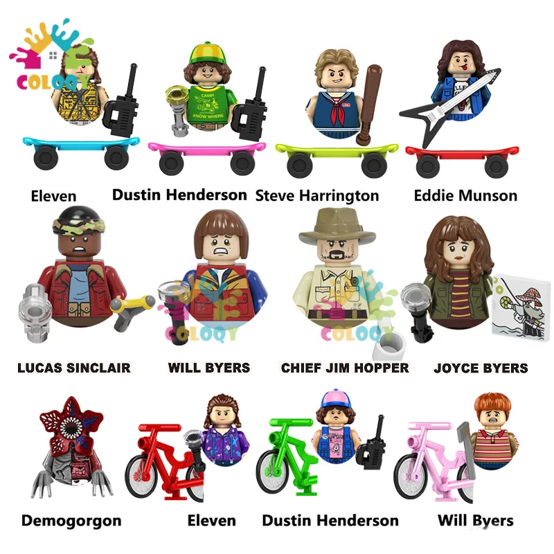 

Детские игрушки «очень странные дела», строительные блоки Demogorgon Eleven, мини Экшн-фигурки, велосипед, скутер, кирпичные игрушки для мальчиков, рождественские подарки