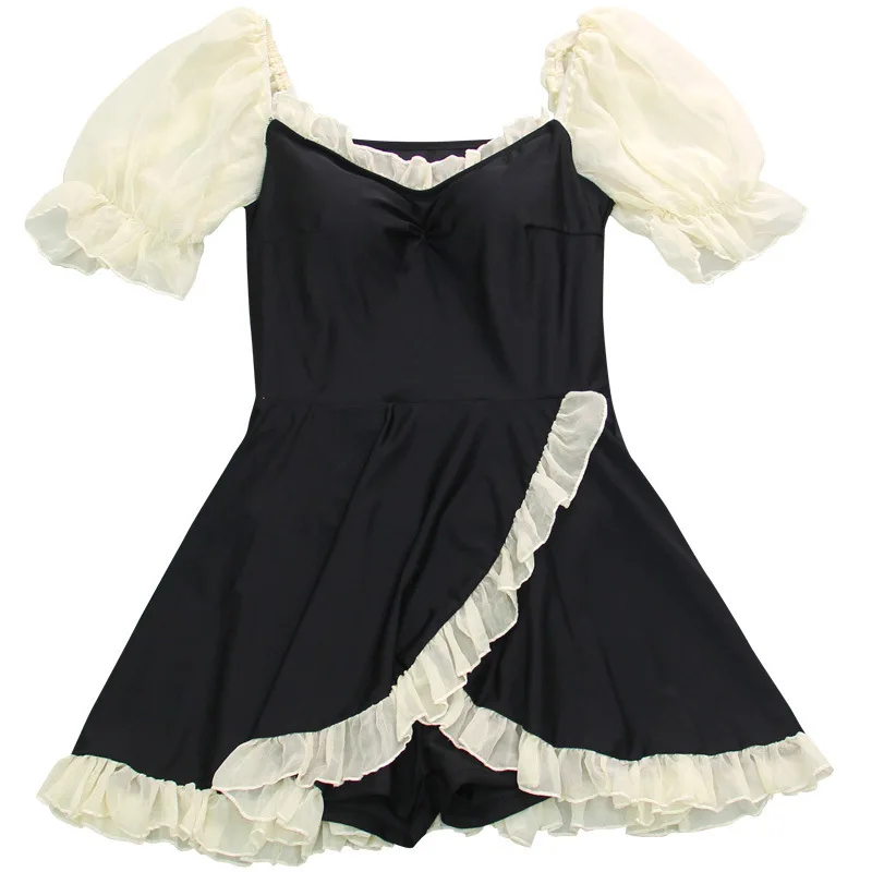 Swimsuit Female Conservative Skirt-style One-piece Boxer One Piece Cover Belly Slimming Hot Spring Hotel Student Style