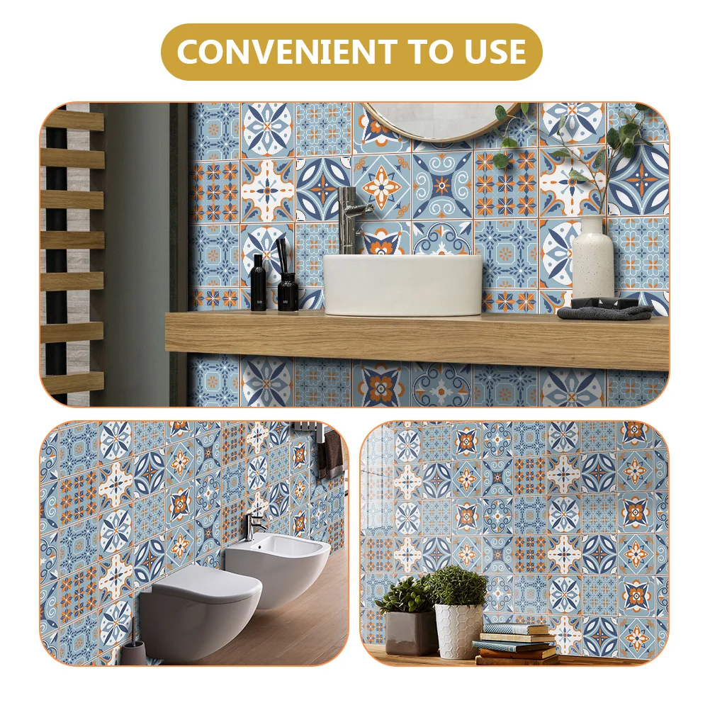 

10 Pcs Home Decor Floor Tile Sticker Bathroom Tile Sticker Kitchen Tile Decal Kitchen Wall Sticker