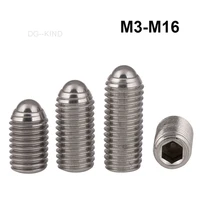 15 pcs 304 stainless steel screws hex set m3 m16 hexagon socket spring actuator screw
