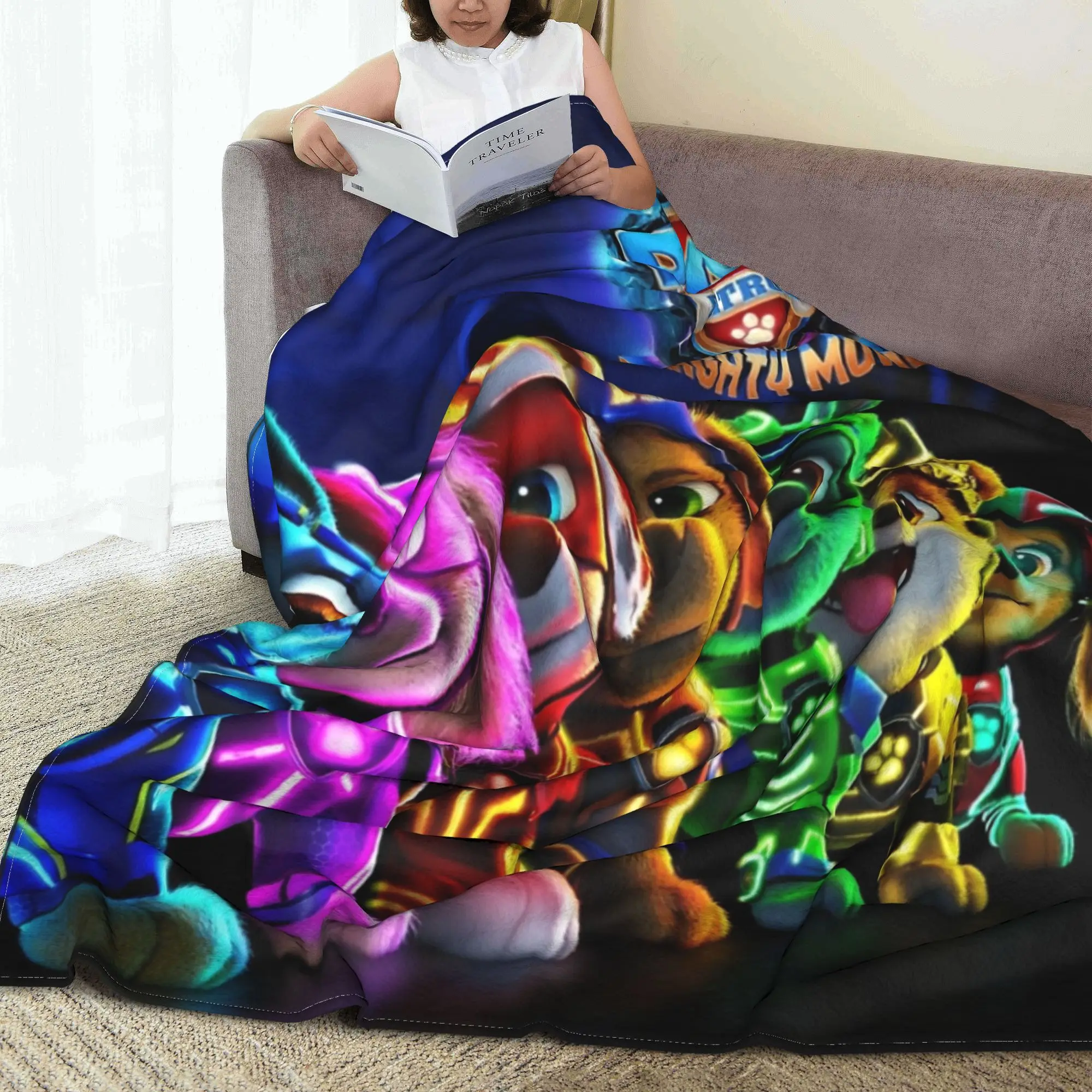 P-Patrol Dog The Mighty Movie 2024 Printed Blanket For Men Women Super Soft Warm Throw Blankets for Bed 50x60 Inches Multi-size