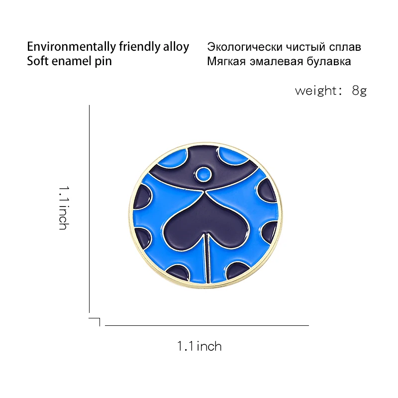 Эмалированная булавка в виде мультяшного идола с крыльями для одежды рюкзака