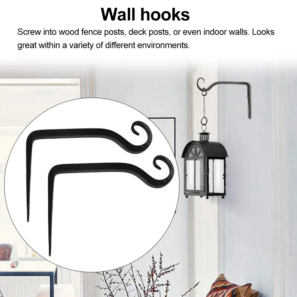 

Wall Hook Durable Flower Pot Easy Install Wind Chimes Lanterns Garden Plant Bracket Hanger Balcony Home Decor Indoor Outdoor