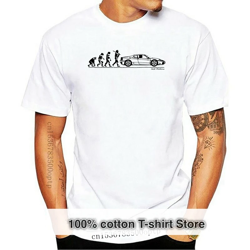 

2019 Advertising Brand New O-Neck Short-Sleeved Slim Fit Striped Evolution of Man Classic Car 360 Modena Summer Cool Tees
