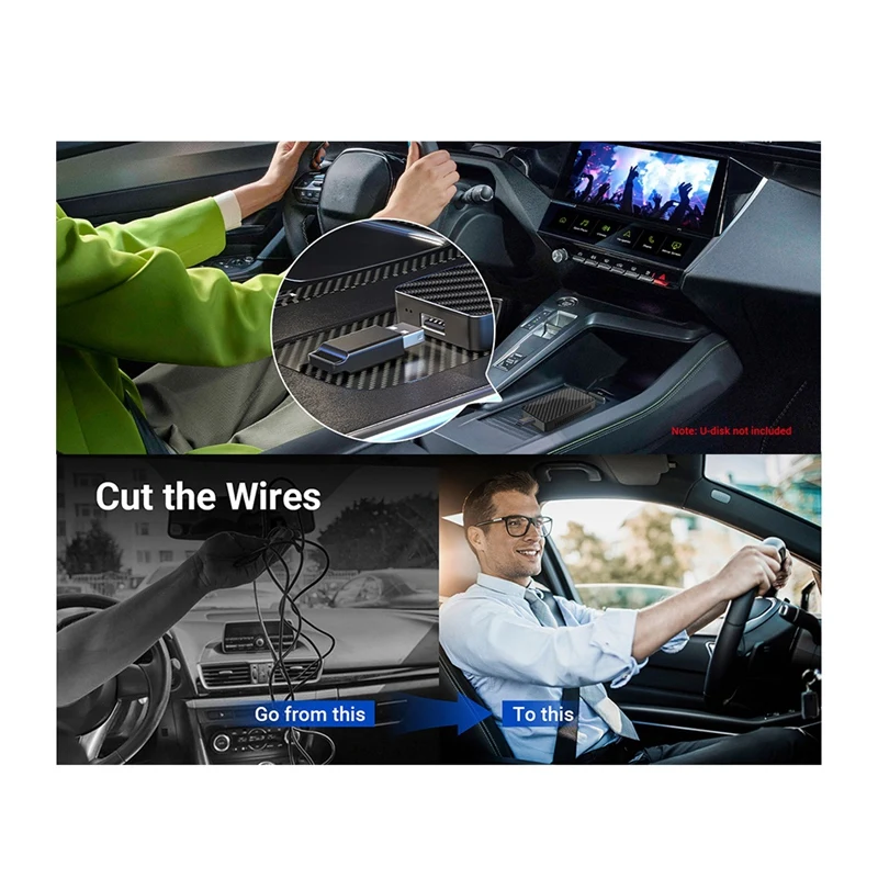 Android Ai Box Беспроводной адаптер Carplay Auto Встроенный Youtube Netflix Spotify IPTV для автомобиля с